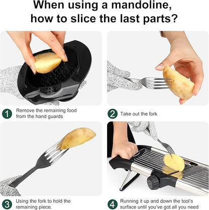 Mandoline Slicer for Kitchen, Adjustable mandoline food slicer， Stainless Steel vegetable slicer with a pair of Gloves