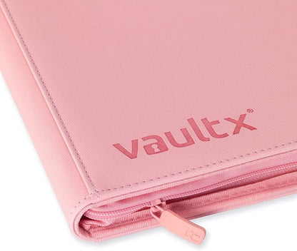 Vault X 4 Pocket Zip Binder, 160 Cards, Exo-Tec Material, 20 Side-Loading Pages (Pink)