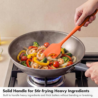 3 Pieces Silicone Spatula Set: Ironberry 600ºF Heat Resistant Food Grade Cooking & Baking Utensils, Kitchen Flexible Nonstick Rubber Scraper for Scraping, Mixing, Scrambling, Flipping (Multicolor 5)