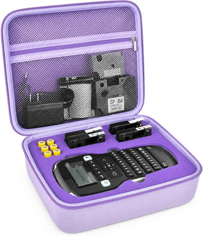 Case Compatible with DYMO Label Maker LabelManager 160/280 Portable Label Maker, Label Printer Storage Organizer for AC Adapter, Tape Cartirdges and More Accessories(Box Only) (Purple)