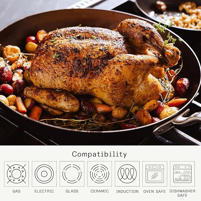 Made In Cookware - Seasoned 10" Blue Carbon Steel Frying Pan - (Like Cast Iron, but Better) - Professional Cookware - Crafted in Sweden - Induction Compatible