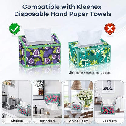 Acrylic Hand Towel Box Cover Compatible with Kleenex Disposable Hand Towels Wall-Mounted Paper Towel Dispenser Suitable for Tabletop, Bathroom, Car, and Office Use Valentine's Day Gifts (Clear)