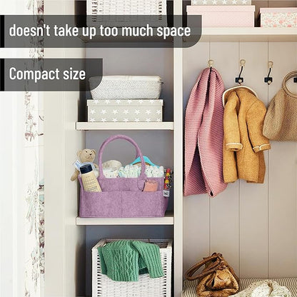 Mr. Pen- Baby Diaper Caddy Organizer, Orchid Mist, Nursery Storage Bin and Car Organizer for Diapers and Baby Wipes