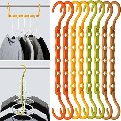 Mr. Pen- Space Saving Hangers, 8 pcs, 360° Rotating Hooks, Magic Cascading Hanger Organizer with 5 Enclosed Slots, Closet Organizers and Storage for Clothes, College Dorm Room Essentials