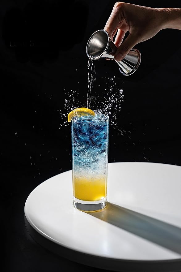 LEMONSODA Premium Highball 12oz/15oz Glass Sets - Elegant Tom Collins Glasses - Tall Water Drinking Glasses - Bar Glassware for Mojito, Whiskey, Cocktail (15oz, Set of 6)