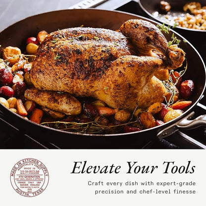 Made In Cookware | 2 Piece (Includes 10",12") Seasoned Carbon Steel Frying Pan | (Like Cast Iron, but Better) | Professional Cookware | Crafted in Sweden | Induction Compatible