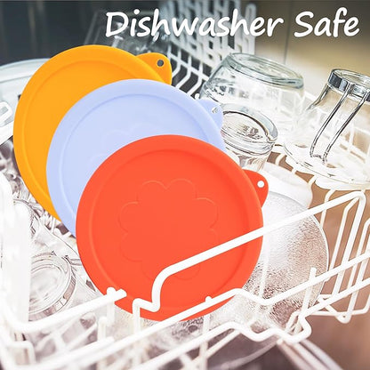 2 Cup Silicone Replacement Lids Storage Cover for Pyrex 7200-PC Glass Bowls (Container not Included) 4 Pack Microwave, Dishwasher and Freezer Safe