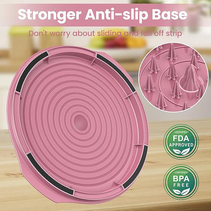 Chicken Shredder Tool Twist Large - 10'' Pro Meat Shredders for Chicken Breast,Visible Kitchen Gadgets Grinder Machine with Brush,Strong Anti-Slip Strip,Ergonomic Handle,BPA Free (Purple)