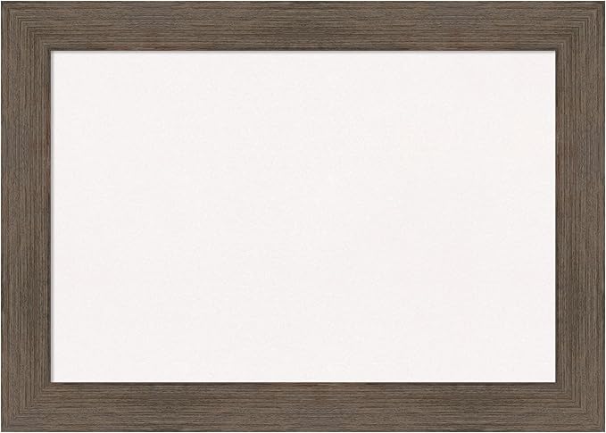 Amanti Art White Cork Board for Wall, 15x21 Vision Board with Brown Wood Frame, Small Corkboard Office Decor for Home Organization, Country Rustic Corkboard Pinboard to Display Items for Home