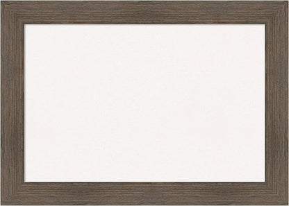 Amanti Art White Cork Board for Wall, 15x21 Vision Board with Brown Wood Frame, Small Corkboard Office Decor for Home Organization, Country Rustic Corkboard Pinboard to Display Items for Home