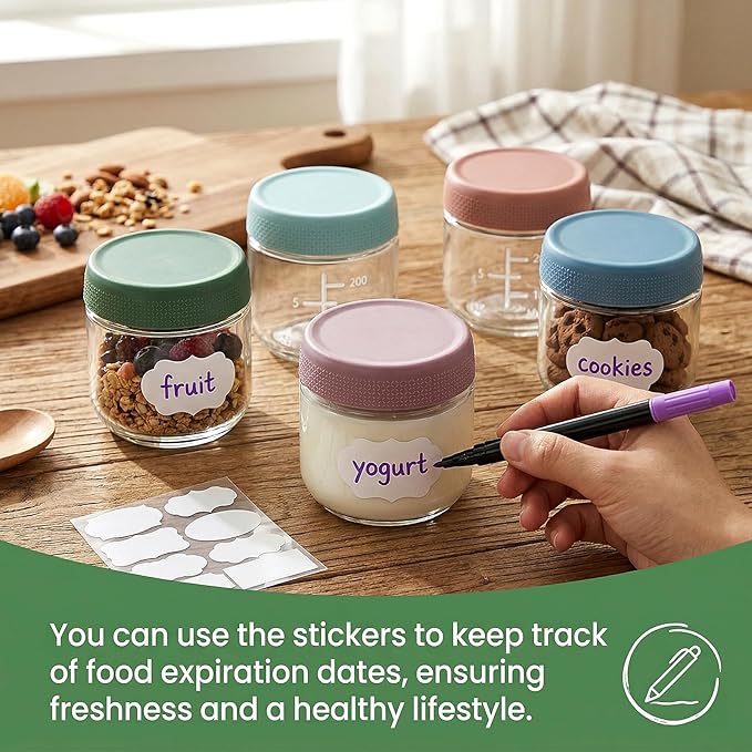 12Pack 10oz Overnight Oats Containers with Lids, Glass jars with Airtight Lids, Glear Food Storage Containers, Mason Salad jars for Yogurt Snacks Pudding Spice Sugar