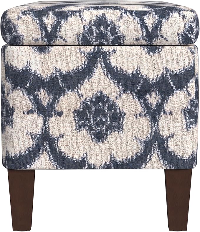 HomePop Large Decorative Storage Bench - Blue Medallion Print