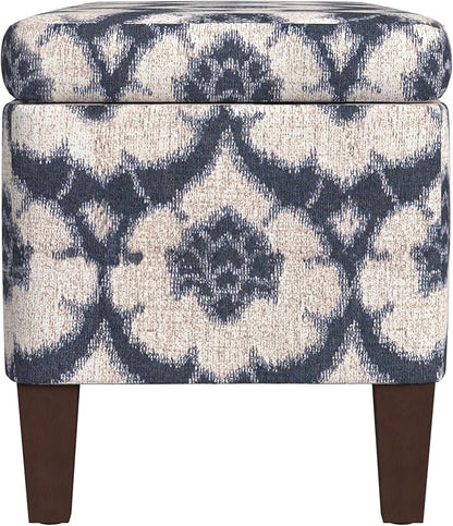 HomePop Large Decorative Storage Bench - Blue Medallion Print