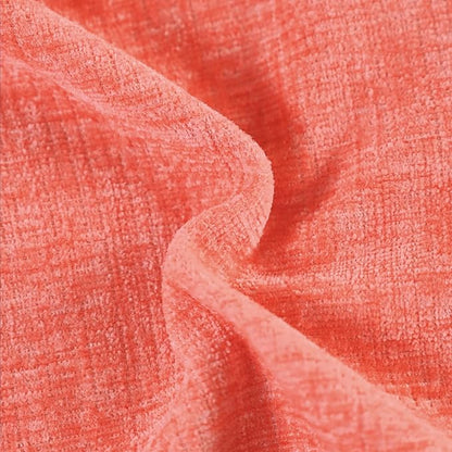 CaliTime Throw Pillow Covers Decorative 24 X 24 Inches Pack of 2 Cozy Chenille Cushion Cases for Couch Sofa Bed Living Room Home Living Coral
