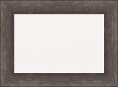 Amanti Art White Cork Board for Wall, 17x23 Vision Board with Brown Wood Frame, Small Corkboard Office Decor for Home Organization, Country Rustic Corkboard Pinboard to Display Items for Home
