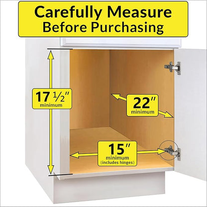LYNK PROFESSIONAL® SELECT™ Pull Out Cabinet Organizer - 14" x 21" - Slide Out Cabinet Organizer for Kitchens - Sliding Shelves - Pull Out Drawer, Pots and Pans Storage - Lifetime Ltd Warranty - 2 Tier