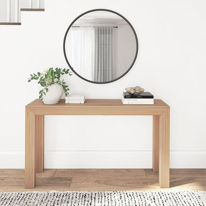 Plank+Beam Modern Solid Wood Console Table, 56 Inch, Sofa Table, Narrow Entryway Table for Hallway, Behind The Couch, Living Room, Foyer, Easy Assembly, Blonde