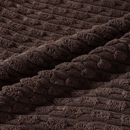 Set of 4 Beige Brown Coffee Decorative Throw Pillow Covers 24x24 Inch Corduroy Pillow Covers for Bed Couch Sofa Living Room Soft Square Cushion Cases