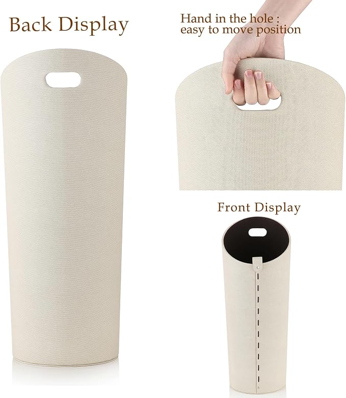Tall Umbrella Holder White That won't Tip Over and Removable Drip Water Tray Modern Farmhouse Home Decor Umbrella Bucket Rack Can Storage 10 Different Sizes of Golf Umbrellas Canes etc