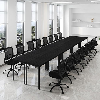 Bonzy Home Ergonomic Conference Room Chairs Set of 8, Rolling Office Chairs with Wheels, Mesh Computer Desk Chair with 360°Swivel, Height Adjustable, 8 PCS