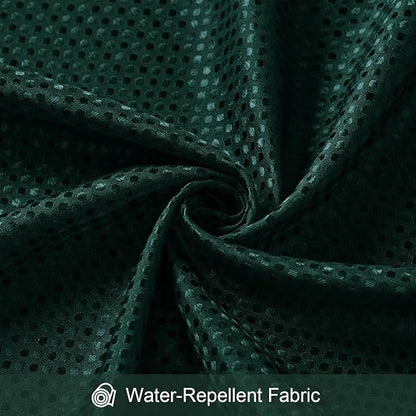 3 in 1 Stall Half Size Dark Green Shower Curtain Set-36 W x 72 H, Modern Waffle Waterproof Fabric and PEVA Liner Set with Stainless Steel Hooks