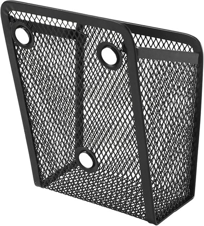 Magnetic Pencil Holder,Mesh Stainless Steel Pen Basket, Metal Writing Utensil Storage Organizer for Whiteboard,Blackboard,Kitchen, Locker, Home, or Office