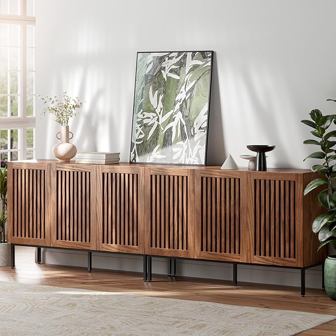 Set of 2,3 Door Accent Storage Cabinet with Doors and Adjustable Shelf,Freestanding Buffet Cabinet,Modern Sideboard Buffet Cabinet for Living Room,Dining Room,Kitchen,Hallway