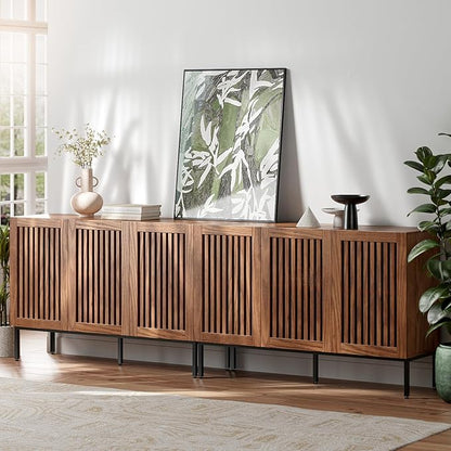 Set of 2,3 Door Accent Storage Cabinet with Doors and Adjustable Shelf,Freestanding Buffet Cabinet,Modern Sideboard Buffet Cabinet for Living Room,Dining Room,Kitchen,Hallway