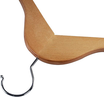 Utopia Home Premium Wooden Hangers 80 Pack - Durable & Slim Coat Hanger - Suit Hanger with 360-Degree Rotatable Hook - Wood Hangers with Shoulder Grooves (Natural Color)