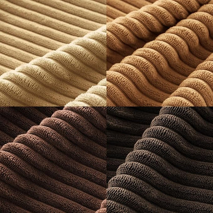 MIULEE Boho Farmhouse Throw Pillow Covers 18x18 Inch Set of 4 Rustic Mordern Neutral Cushion Covers Soft Corduroy Nordic Home Decor for Couch Bed Sofa Living Room Camel Brown
