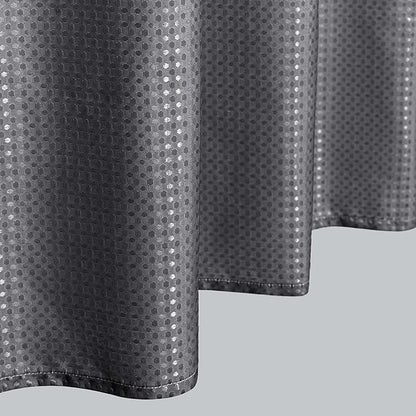 Dark Grey Shower Curtain,Ombre Waffle Weave Waterproof Cloth Fabric Shower Curtains Liner for Bathroom with Hooks, Slate Gray, 70x72