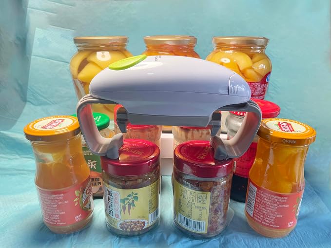 Jar Opener for weak hands, Automatic Jar Opener for seniors with arthritis, Electric Jar Openers for Seniors, Fits 1.2" - 3.5" Lid size, Suitable for the elderly/arthritis (AMZ coercive pricing）