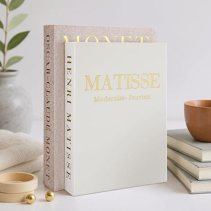 Decorative Books,Coffee Table Decor with Linen Coffee Table White Books Stack Bookshelf Home Decor, Fake Book Double as Libros Decorativos and Photo Storage