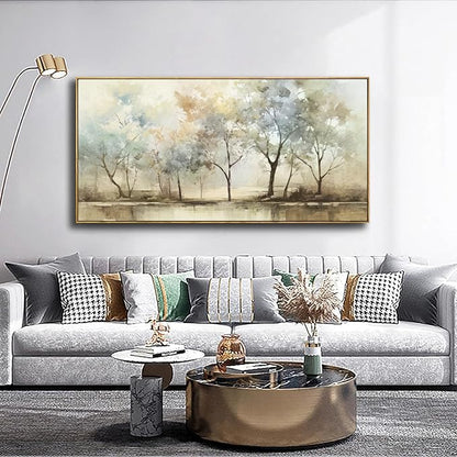 VHMING Abstract Wall Art Artwork Retro Trees Pictures Decor Canvas Painting Framed Ready to Hang Living Room Bedroom and Office Wall Decor 30x60 Inch