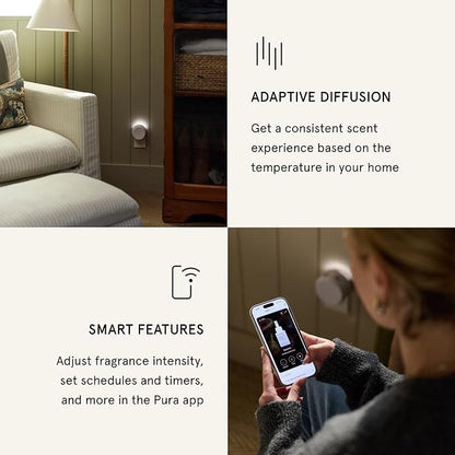 Pura Home 5 Fragrance Diffuser - Adjustable Home Diffuser with LED Light & Automatic Vial Detection - Wi-Fi Device for Personalized Home Scenting Experience