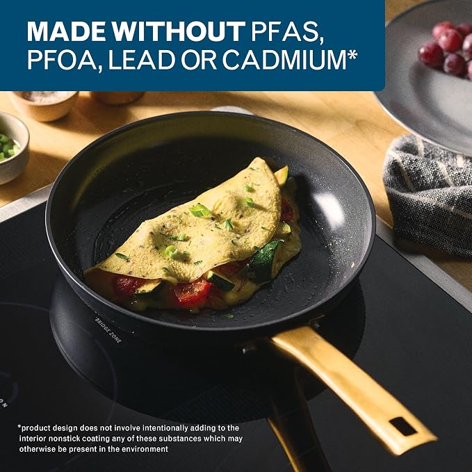 Farberware Forged Induction Ceramic Nonstick Cookware Set, 12-Piece, Black Pots & Pans
