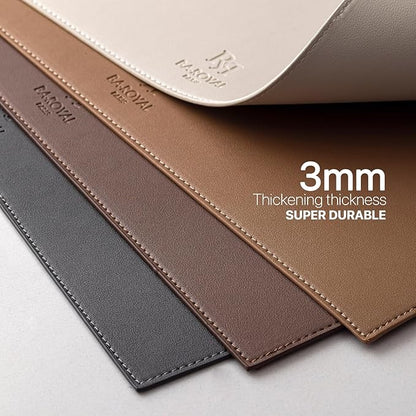 Faux Leather Placemats Set of 8 Vinyl Washable Wipeable Table Mats for Kitchen Dining Table Heat Resistant Waterproof Modern Indoor/Outdoor Placemats Non-Slip Easy Clean Place Mats (Chocolat)