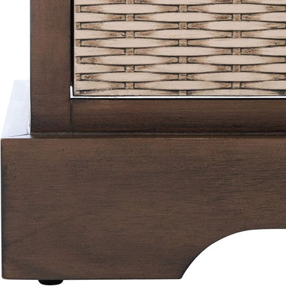 Safavieh Home Collection Landers Brown 2-Drawer/Cushion Storage Bench (Fully Assembled) BCH5702C