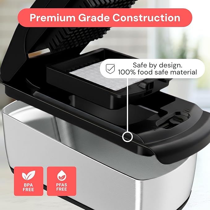 Fullstar Premium Vegetable Chopper and Mandoline Slicer - Food Chopper and Spiralizer with Container, Julienne Slicer, Fruit Slicer, Veggie Cutter, Kitchen Gadgets & Gift for Mom (14 in 1, Steel)