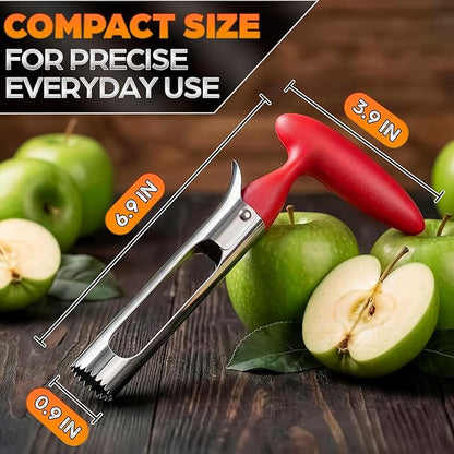 Apple Corer Tool – Stainless Steel Apple Core Remover with Durable Plastic Handle – Comfortable Grip, Easy to Use, Dishwasher Safe & Long-Lasting | Works for Apples, Pears, Tomatoes, Peppers & More