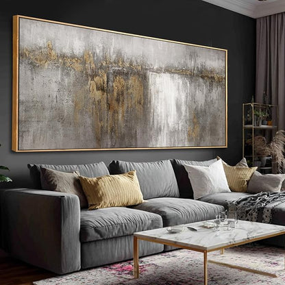 Vintage Home Wall Decor Abstract Framed Wall Art Textured Canvas Painting 32"x70" Posters for Bedroom Pictures for Kitchen