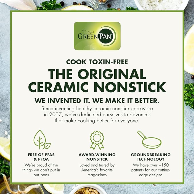 GreenPan Lima Hard Anodized 5QT Stock Pot with Lid, Healthy Ceramic Nonstick, PFOA PFAS-Free Nontoxic Pots and Pans, Oven & Broiler Safe Cookware, Stainless Steel Handles, Grayy (Pack of 2)