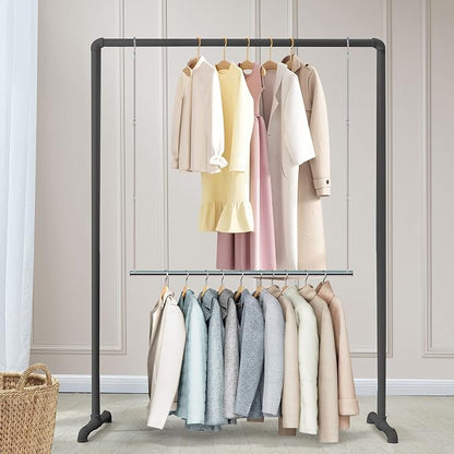 STO STO 2 Pack Closet Hanging Rod, Length and Height Adjustable Closet Rod, Space Saving Metal Closet Extender Hanging Bar for Hanging Clothes, Closet, Chrome