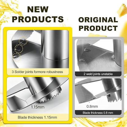 Pineapple Corer and Slicer Tool, Stainless Steel Pineapple Cutter and Corer Set, [Upgraded, Reinforced, Thicker Blade],Fruit Slicer Kitchen Gadget for Diced Pineapple Rings