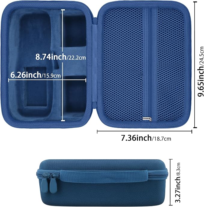 Label Printer Case Compatible with DYMO LetraTag LT-100H/LT-100H Plus Handheld Label Maker(Blue Case)