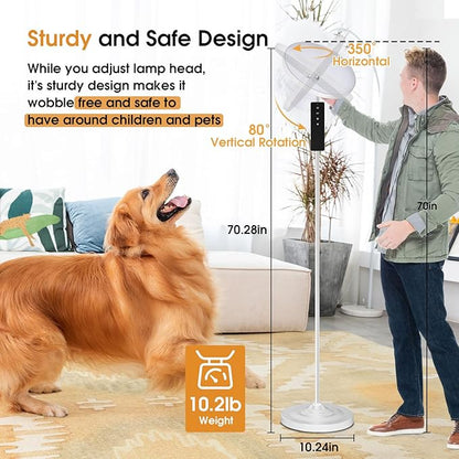 30W/2600LM Bright Floor Lamp with Remote Control, RGB Color Changing Torchiere Floor Lamp, Stepless Adjust Color Temperatures and Brightness for Bedroom and Play Room