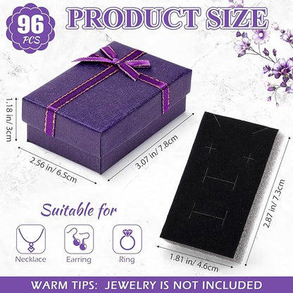 Ecally Small Cardboard Jewelry Gift Boxes 2 x 3.1 x 1.1 Inches Earring Boxes for Jewelry Gift Rings Earring Necklaces