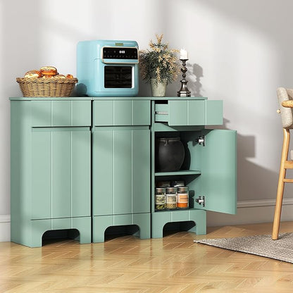 Small Bathroom Cabinet with Adjustable Shelves, Drawer, Anti-Tip Design, 14.96" L x 11.81" W x 32.09" H, Durable MDF for Bathroom, Kitchen, Laundry Storage, Soft-Close Door