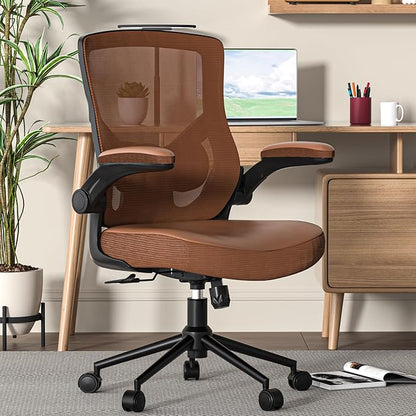 Ergonomic Office Desk Chair with Waterfall Seat and S-Shaped Back for Lower Back & Leg Pressure Relief, Comfortable for 8+ Hours Sitting