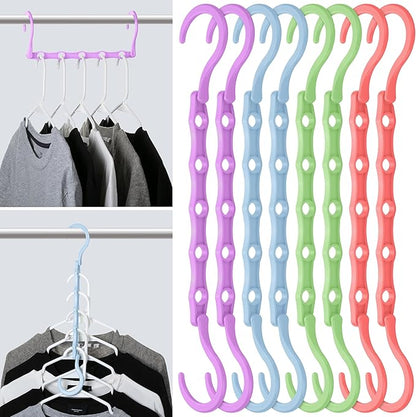 Mr. Pen- Space Saving Hangers, 8 pcs, 360° Rotating Hooks, Magic Cascading Hanger Organizer with 5 Enclosed Slots, Closet Organizers and Storage for Clothes, College Dorm Room Essentials
